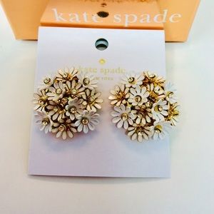 Kate Spade White Flower Cluster  Earrings
